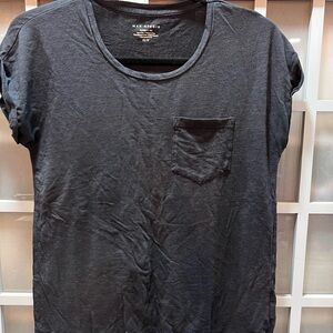 Max Studio Charcoal Crew Neck Tee